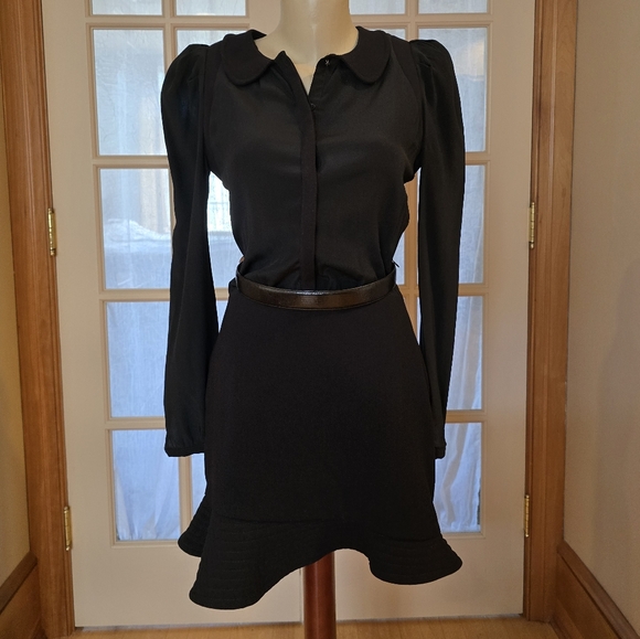 Maje Dresses & Skirts - Maje Black Dress With Ruffle Hem